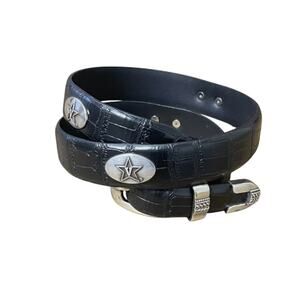 Vanderbilt Commodores Genuine Leather Grain Metal Tip Belt Black Size 38 Men